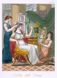 Toilette di una signora, illustrazione da 